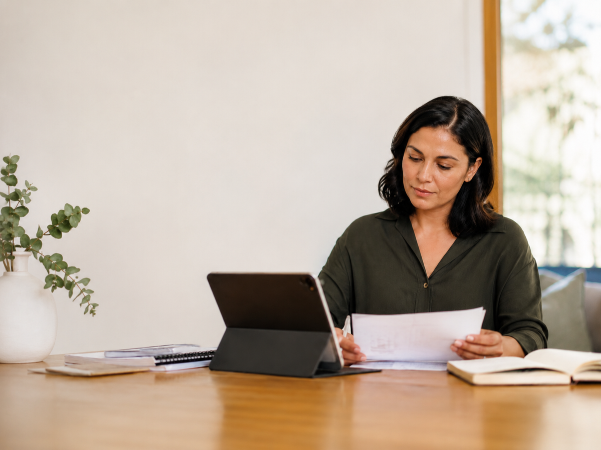 Adult learner reviewing study options with a pathway adviser