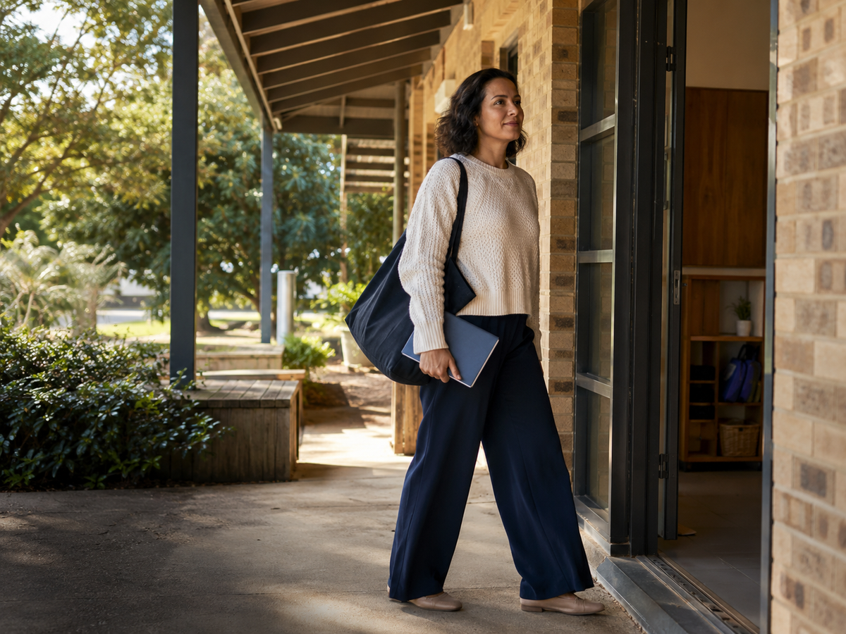 Adult learner beginning a new education or career pathway